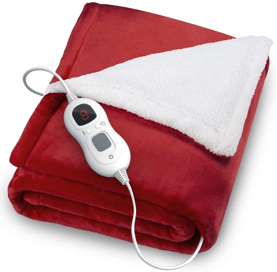 Winter Cover Body Warmer Electric Blanket Soft Fleece Electric Heating Throw